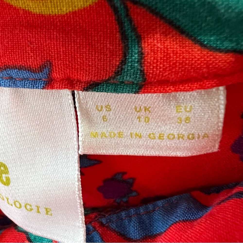 Maeve Red Floral Button-Down Shirt - Picture 15 of 16